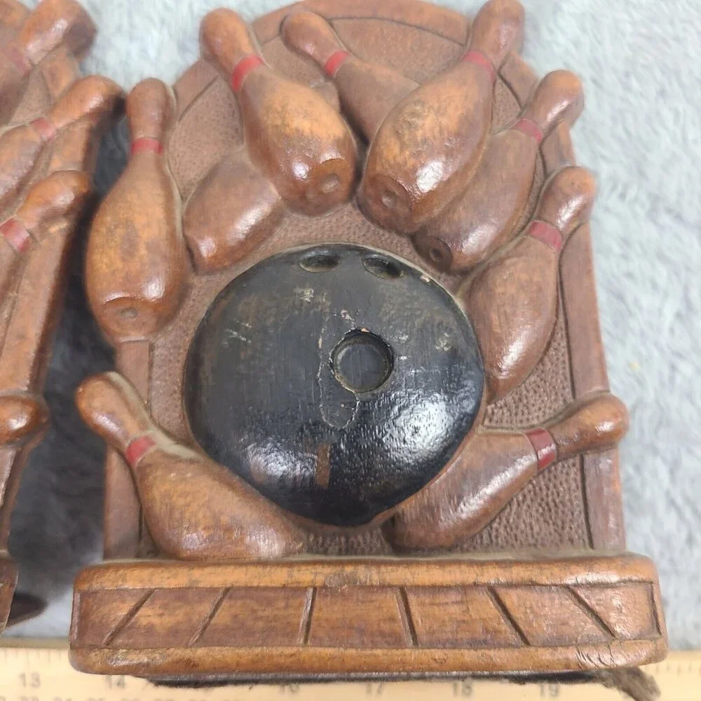 Vintage  10 Pin Alley Bowling‎ Bookends Collectable Antique